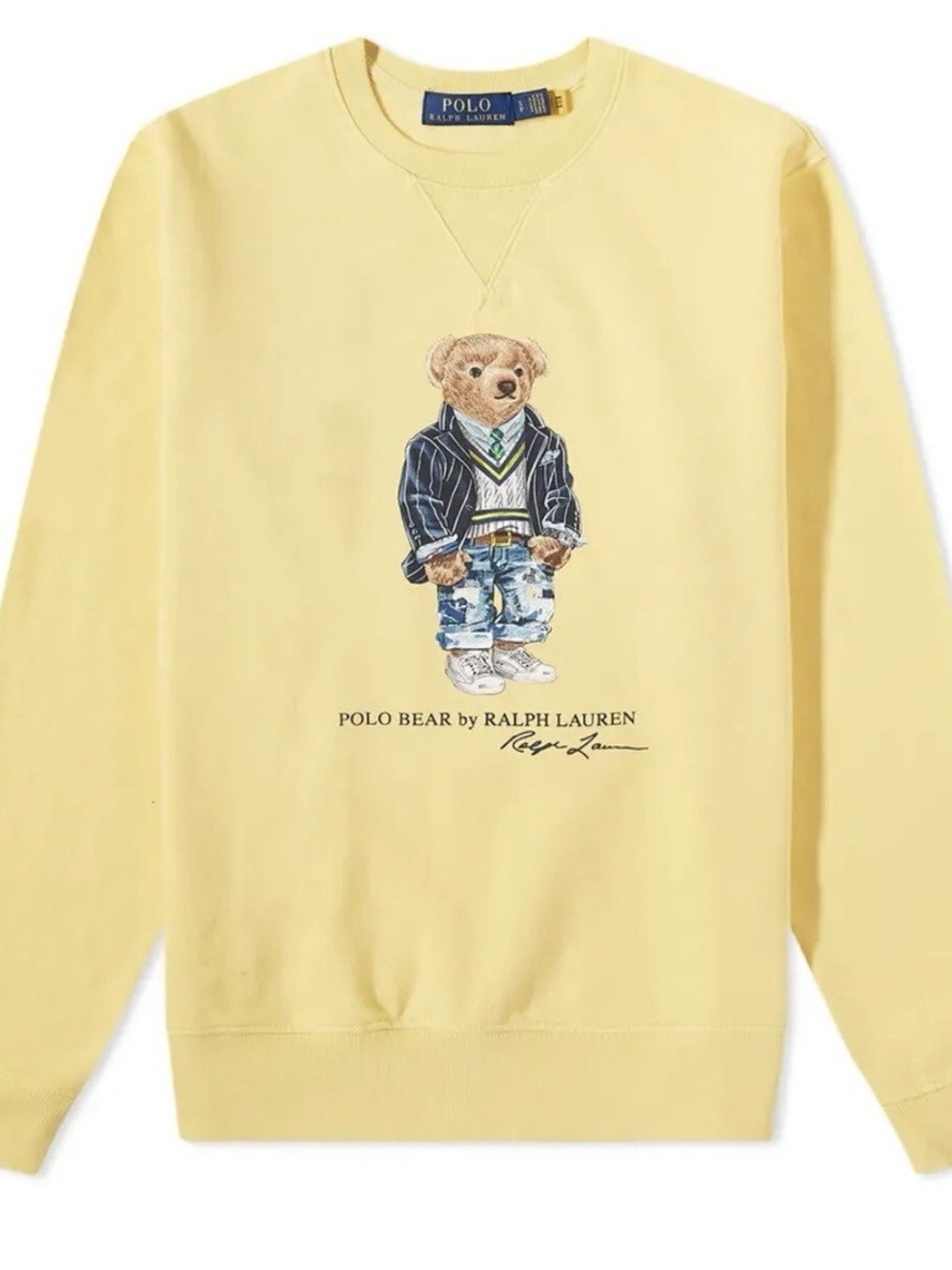 Ralph Lauren Yellow Polo Bear Crewneck Sweatshirt